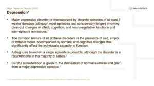 Major Depressive Disorder - Course Natural History and Prognosis - slide 3